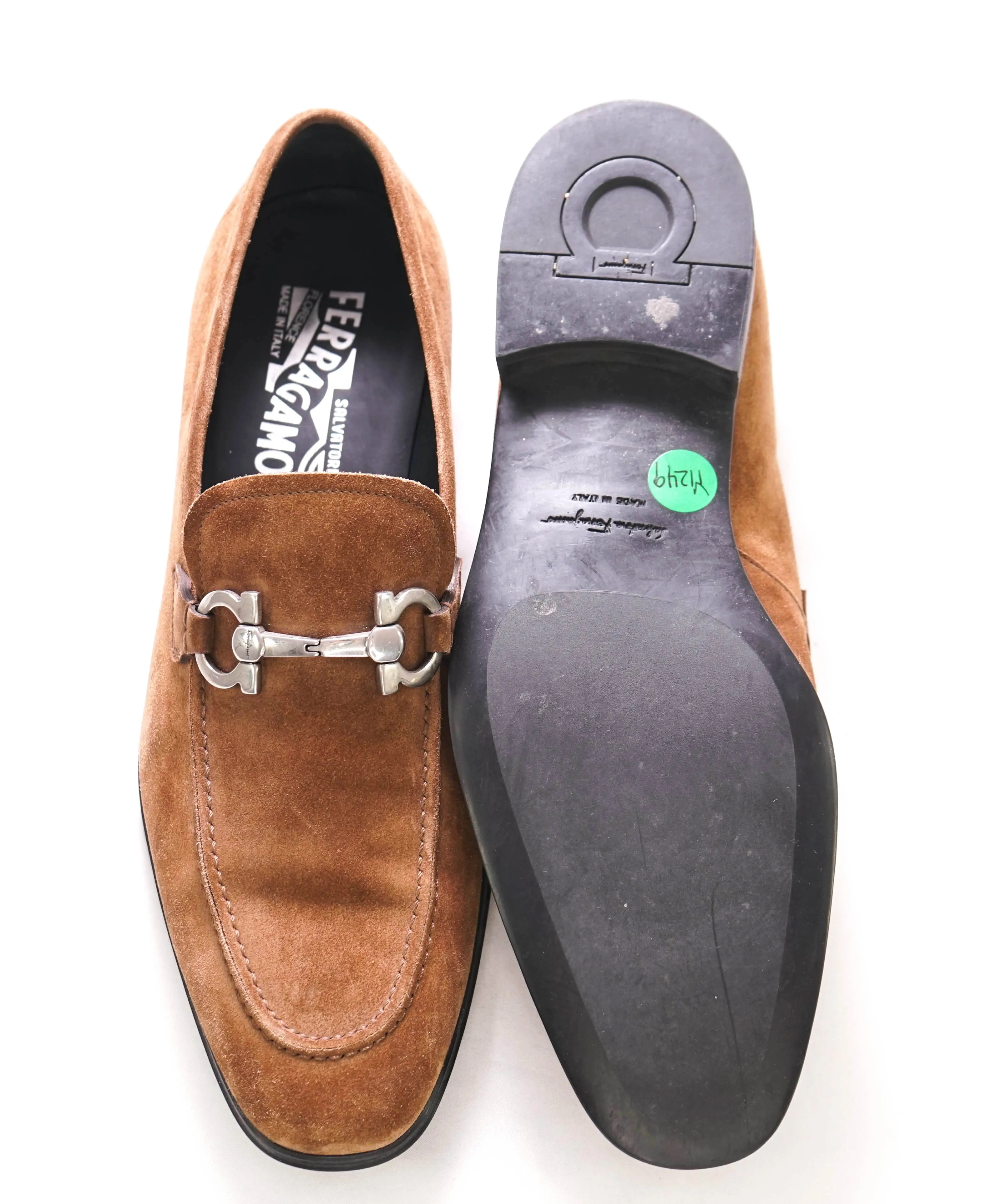 $860 SALVATORE FERRAGAMO -  "FLORI 2" Brown Gancini Bit Loafer - 8D US