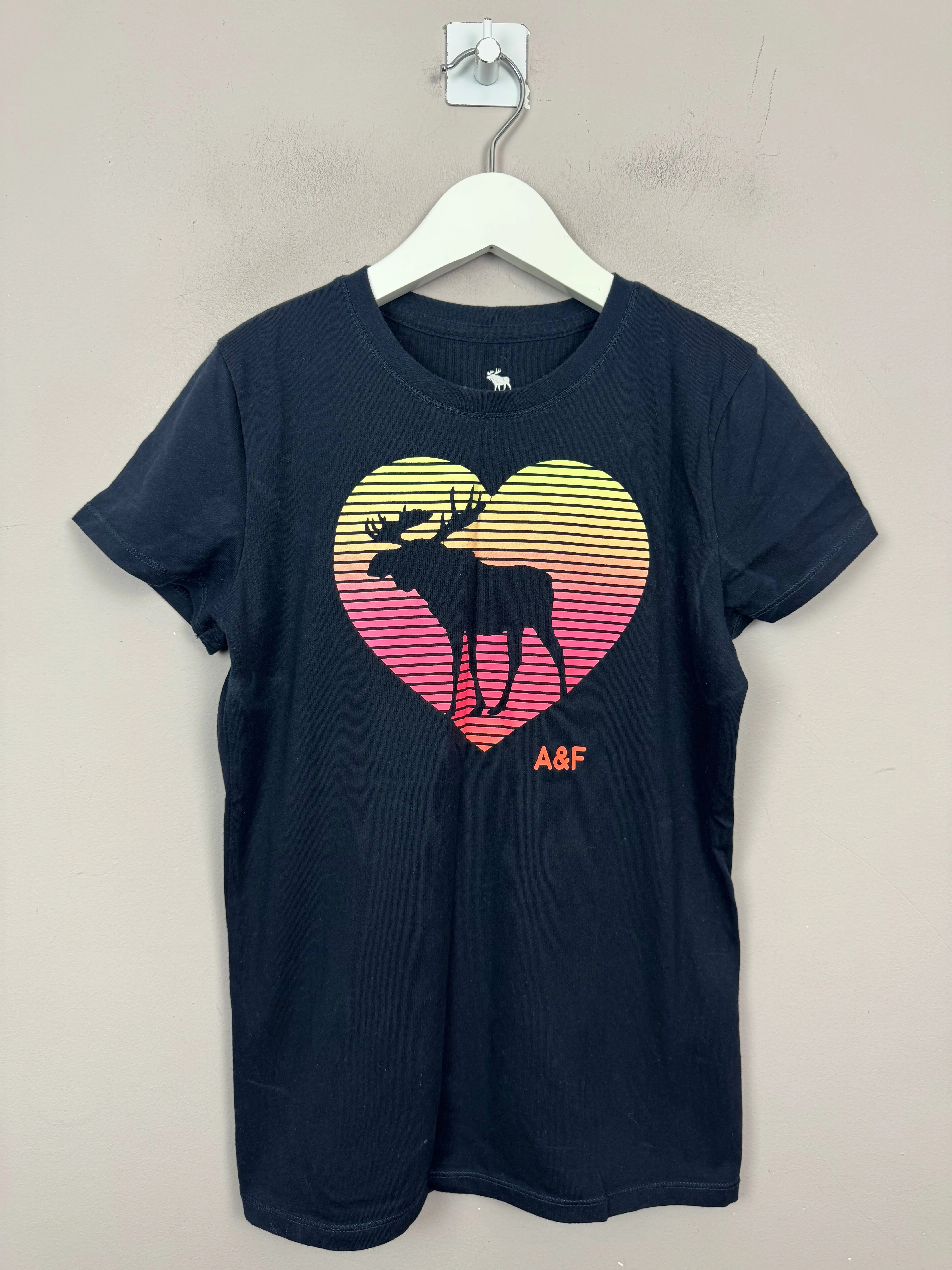 Abercrombie Navy Heart T-shirt 11-12y