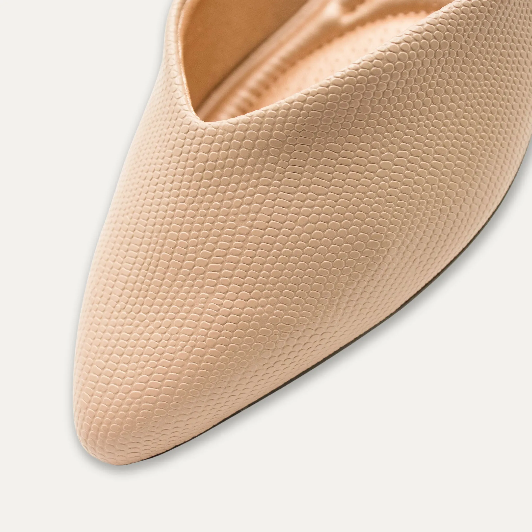 Adella Nude Pointed Toe Flats