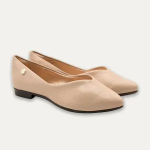 Adella Nude Pointed Toe Flats