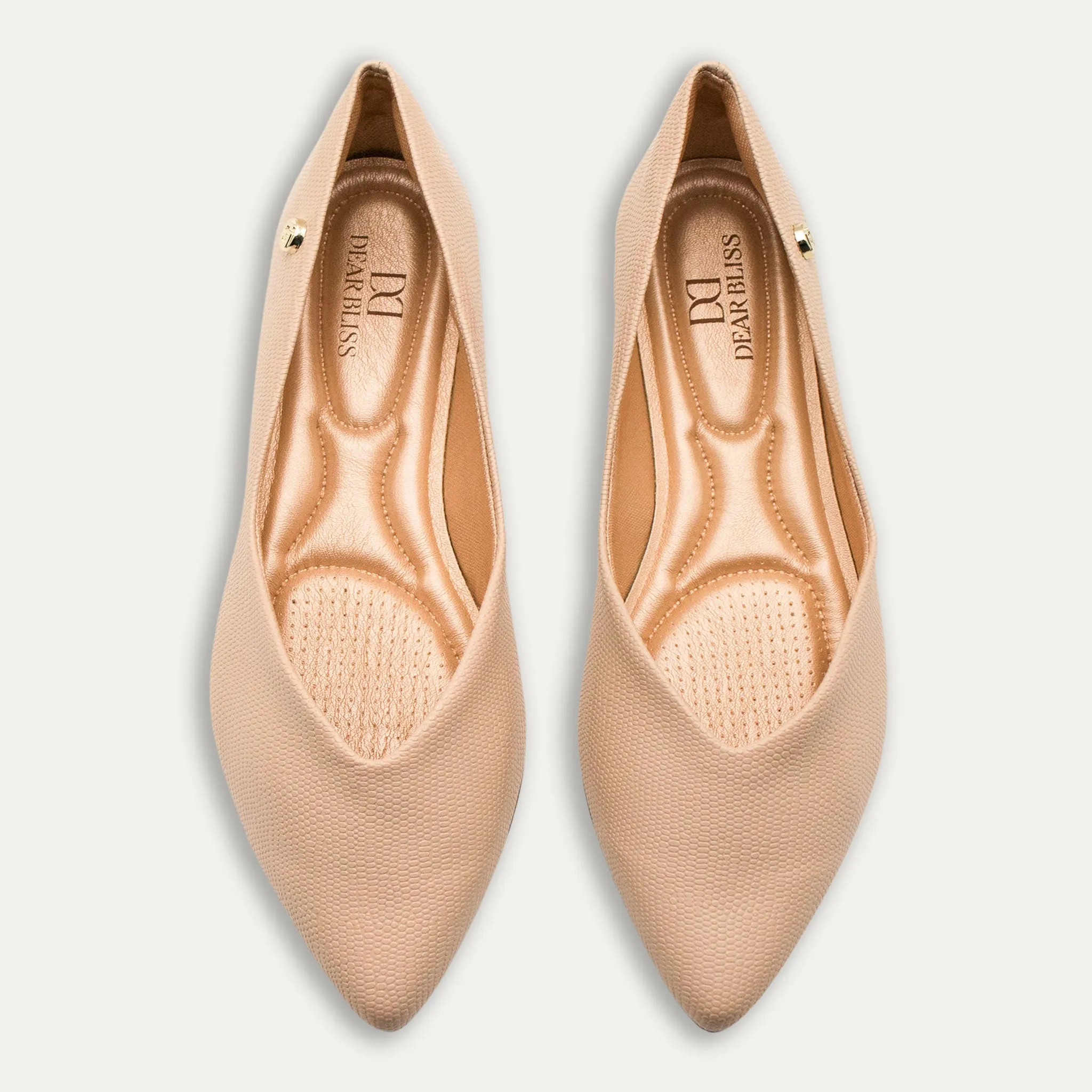 Adella Nude Pointed Toe Flats