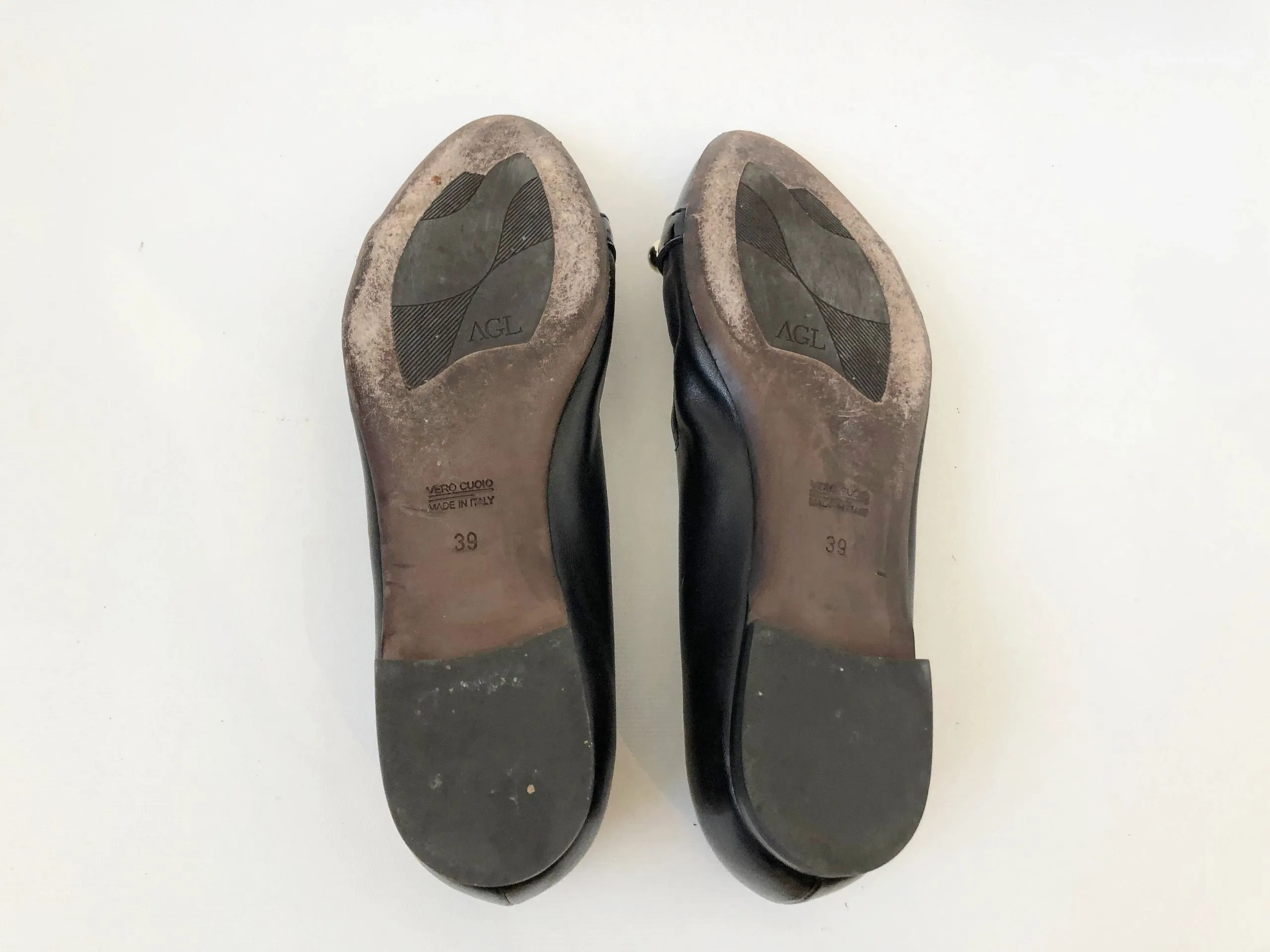 Agl Studded Ballet Flat Size 39 It 9 (9 Us)