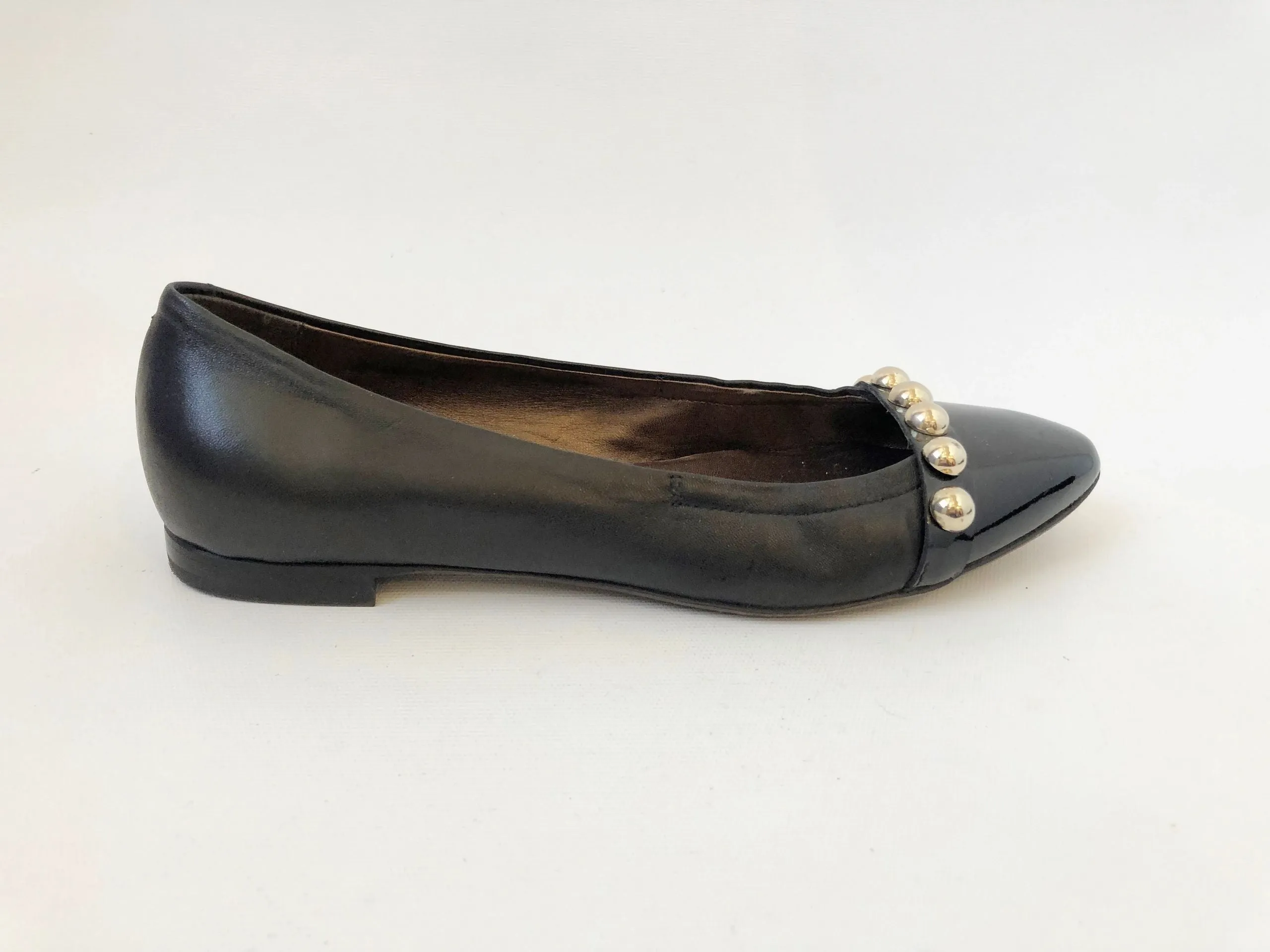 Agl Studded Ballet Flat Size 39 It 9 (9 Us)