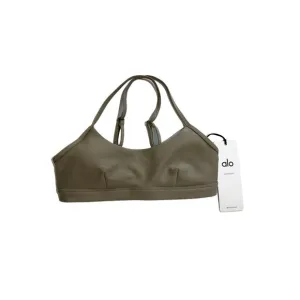 ALO Yoga Airlift Intrigue Bra in Gravel
