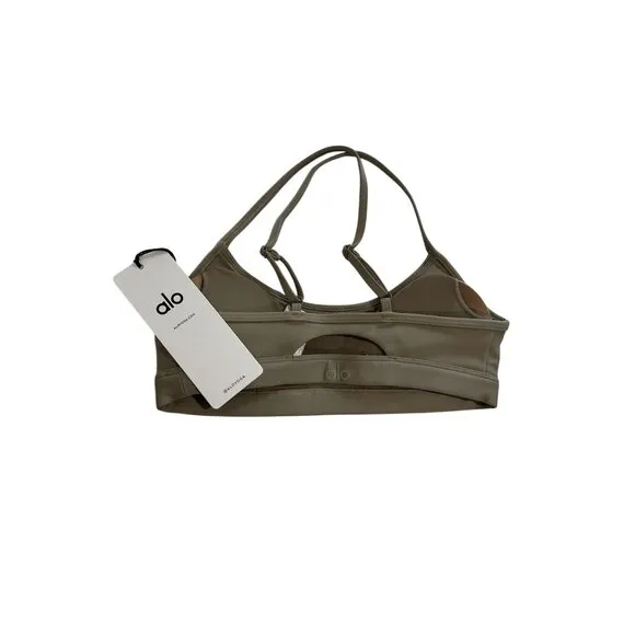 ALO Yoga Airlift Intrigue Bra in Gravel