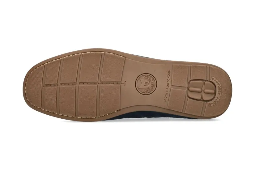 'Alyon' men's moccasin - blue suede