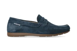 'Alyon' men's moccasin - blue suede