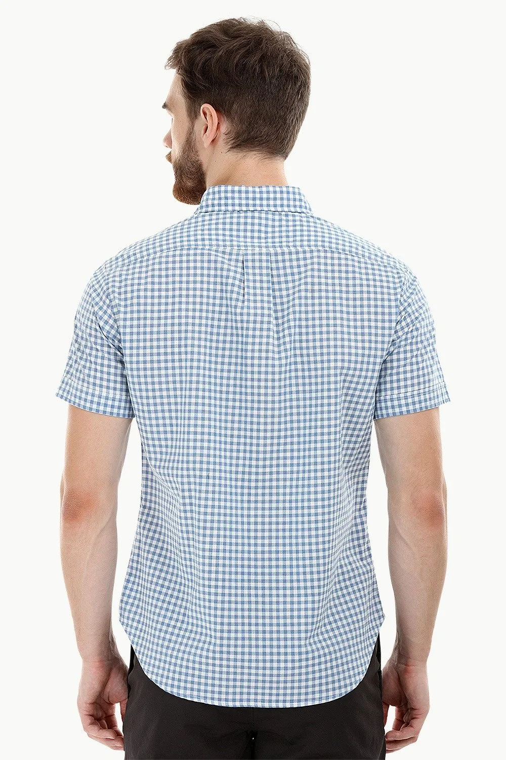 Baby Blue Gingham Check Shirt