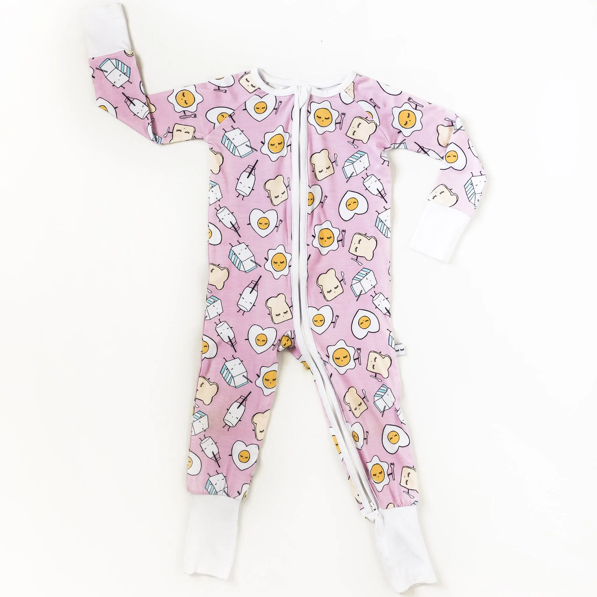 Baby Girls Pink Breakfast Buddies Sleepsuit