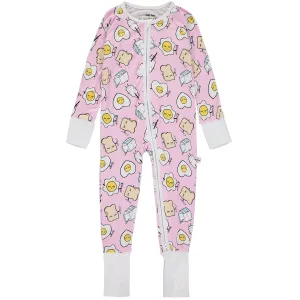 Baby Girls Pink Breakfast Buddies Sleepsuit