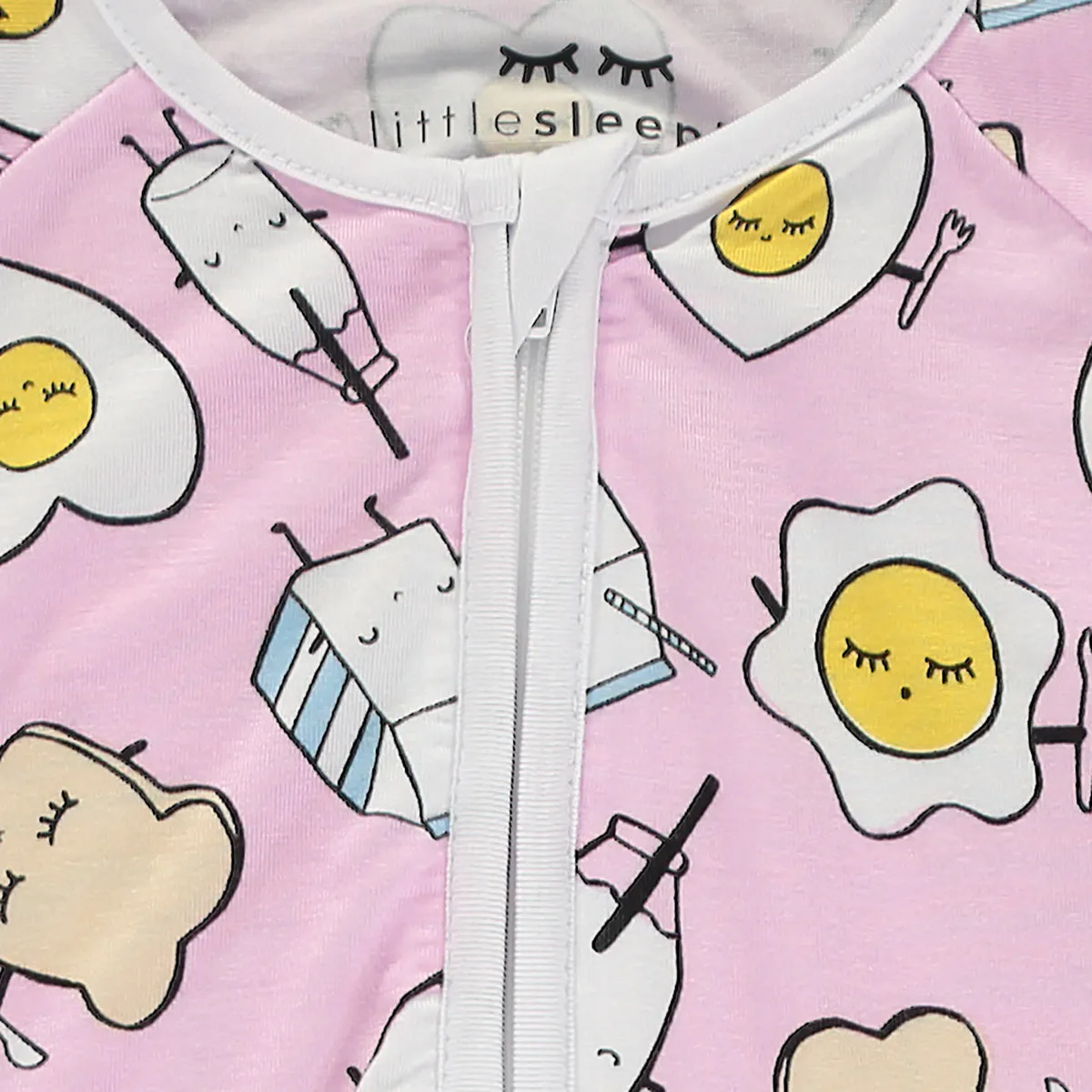 Baby Girls Pink Breakfast Buddies Sleepsuit