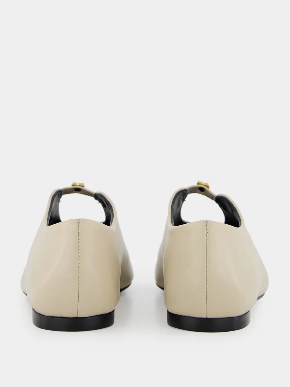 Beige 4G Liquid Ballerinas