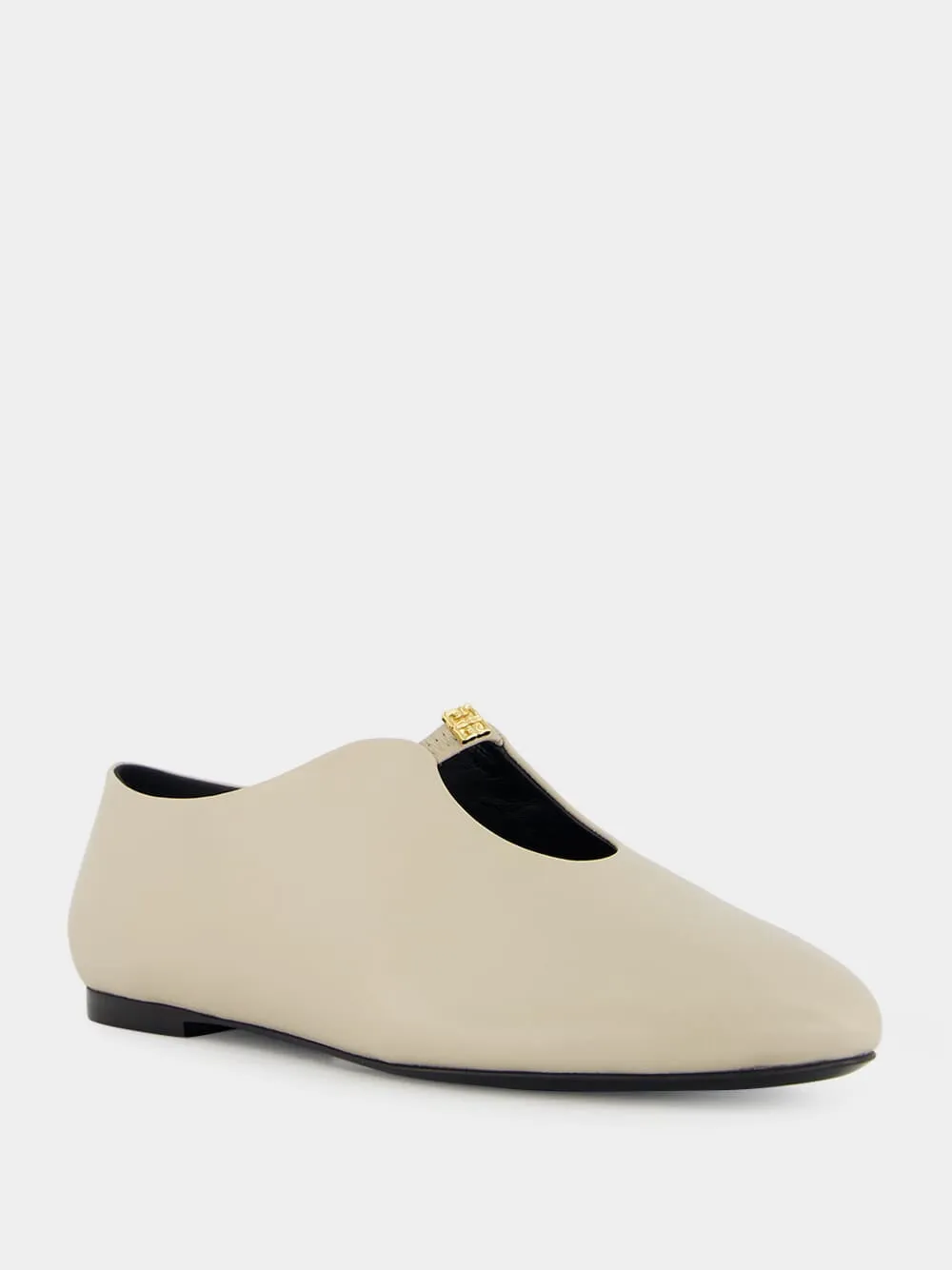 Beige 4G Liquid Ballerinas