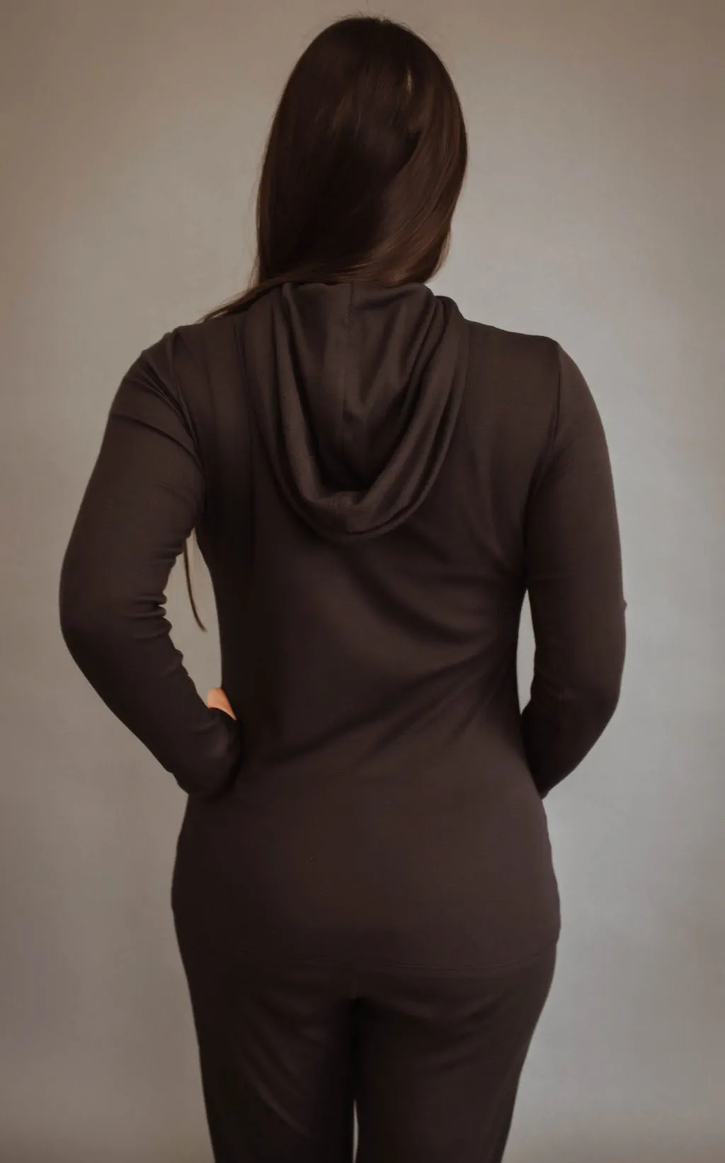 Black Luxury Rib Hoodie