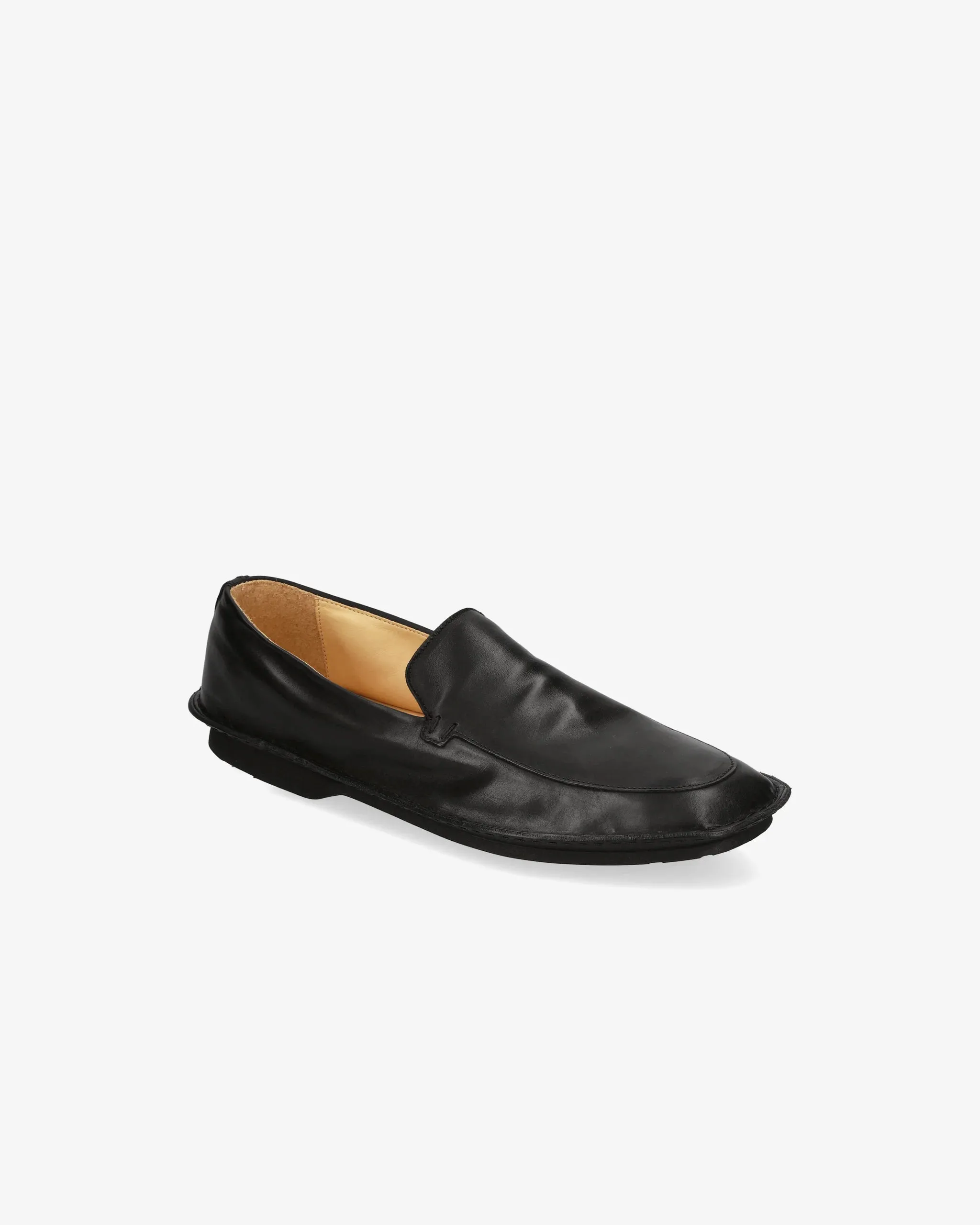 Black Napa Slipper with Rubber Bottom 32261B