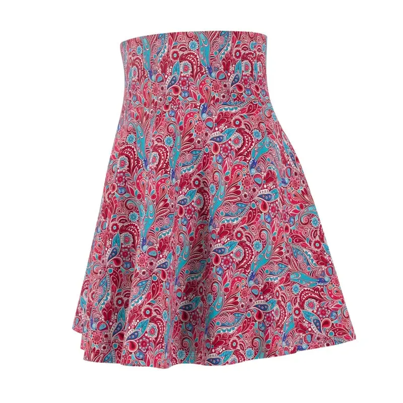 Blue Paisley Women Skater Skirt Ignite your Style