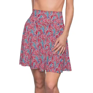 Blue Paisley Women Skater Skirt Ignite your Style