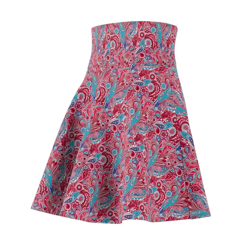 Blue Paisley Women Skater Skirt Ignite your Style