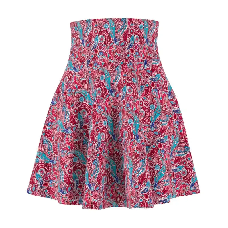 Blue Paisley Women Skater Skirt Ignite your Style