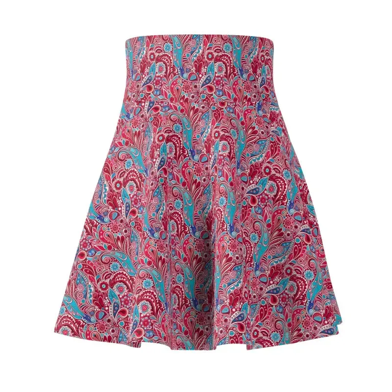 Blue Paisley Women Skater Skirt Ignite your Style