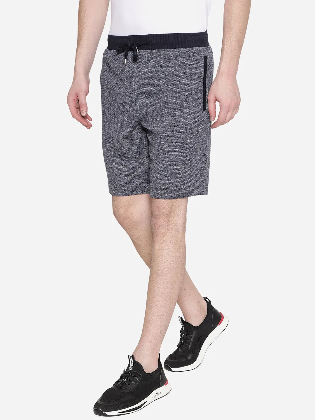 Blue Solid Slim Fit Shorts | JadeBlue