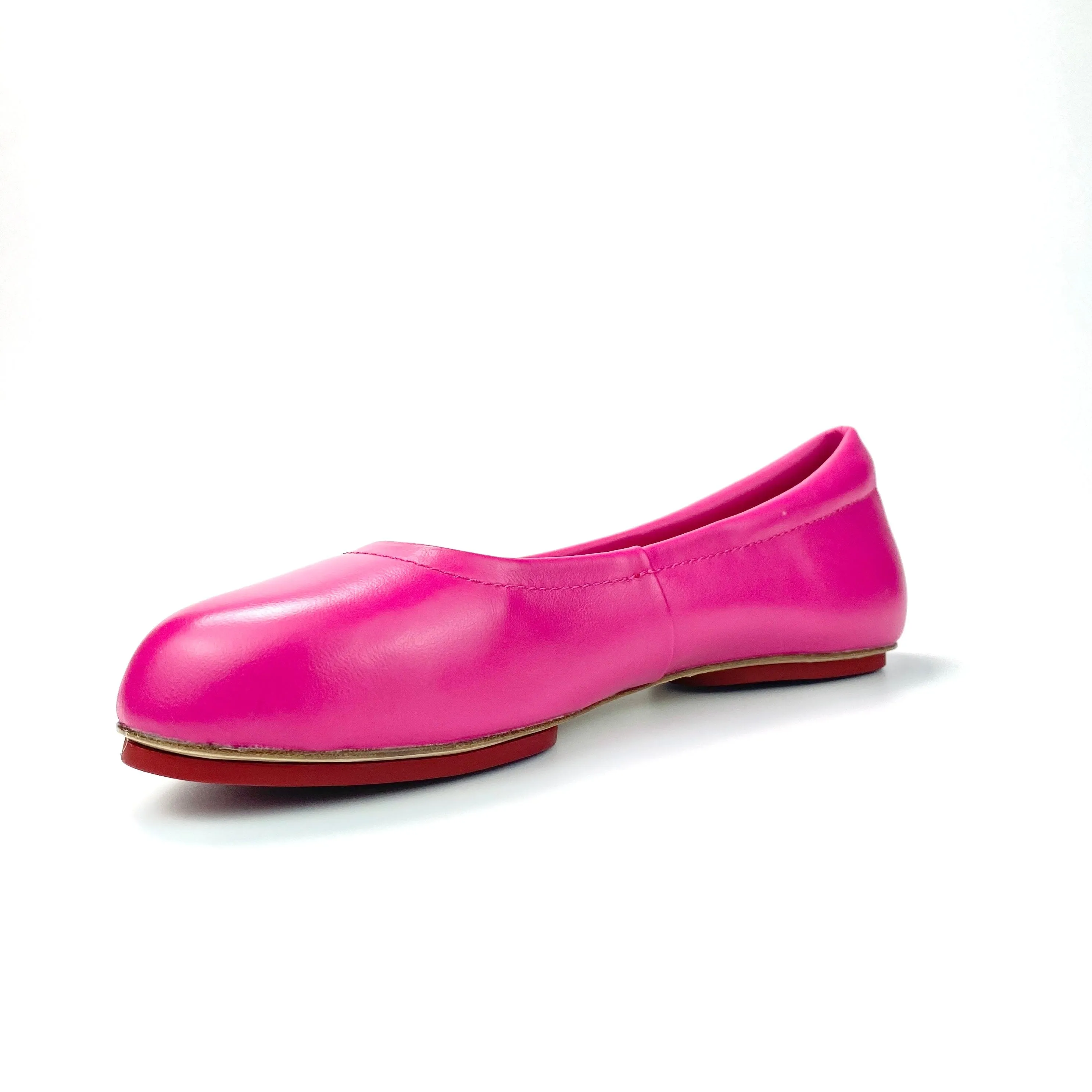 Blushing Pink Silken Glide Sahach Ballet Flats