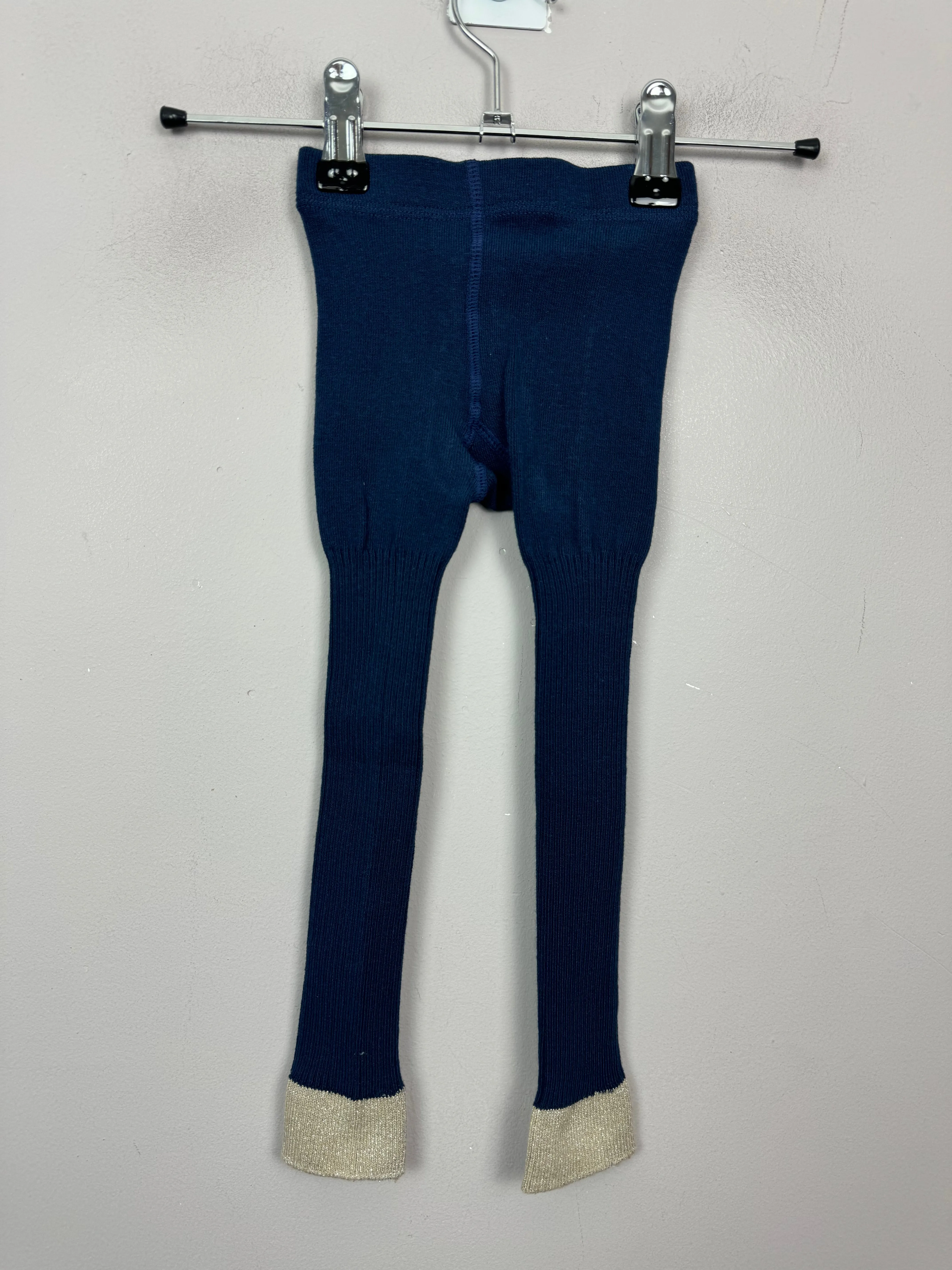 Boden Navy Footless Tights 2-3y
