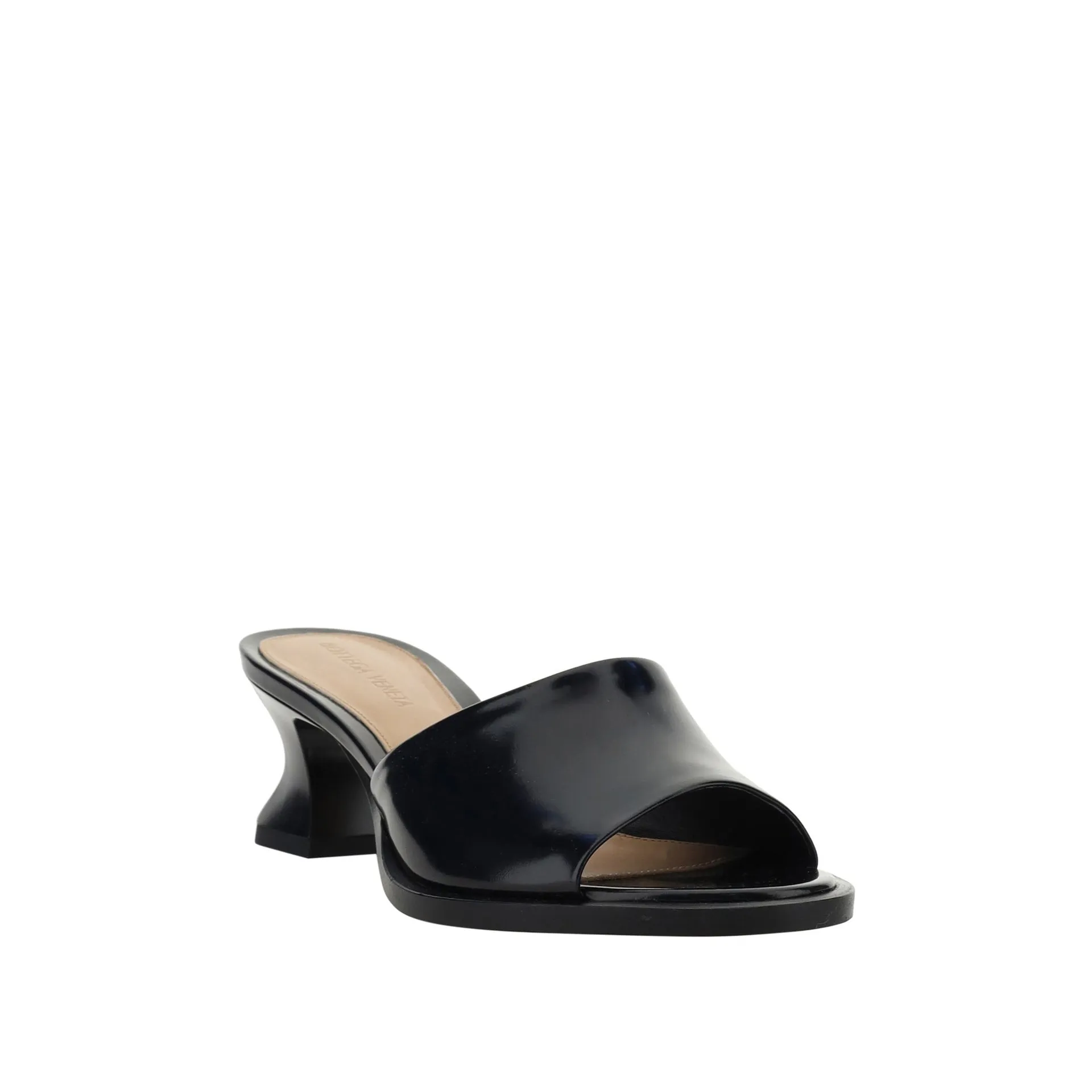 BOTTEGA VENETA Cha-Cha Leather Flats with Sculptured Heel