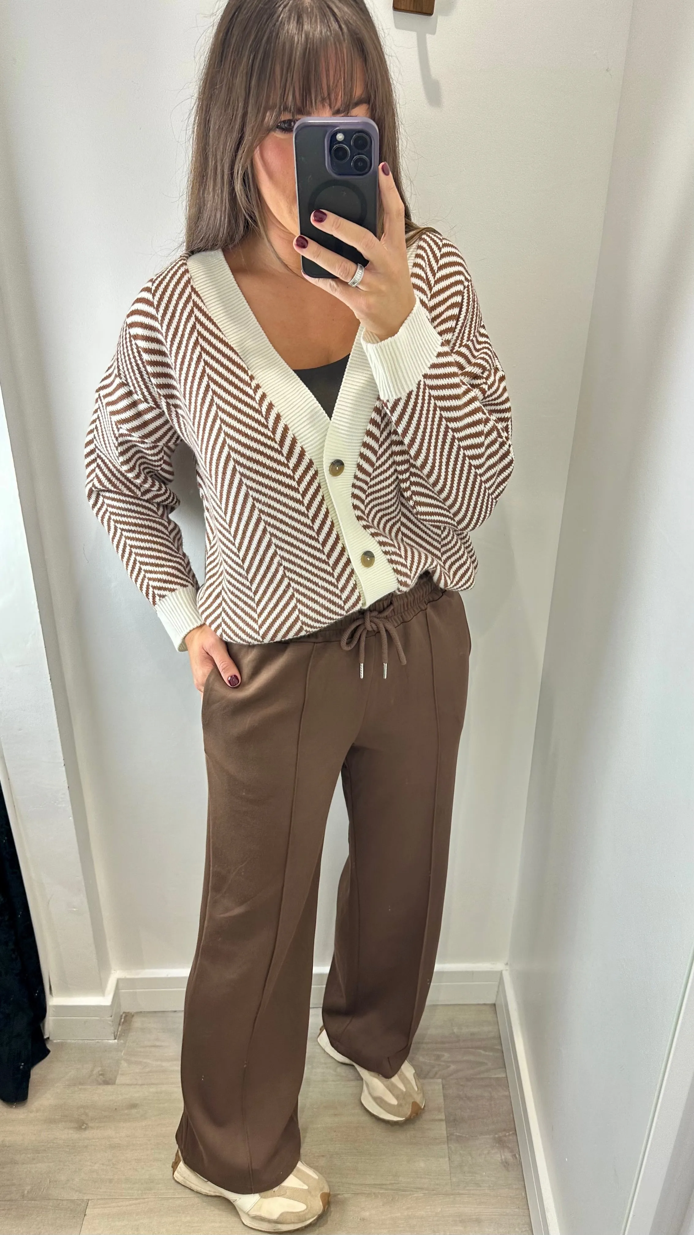 BROWN STRAIGHT LEG TROUSERS