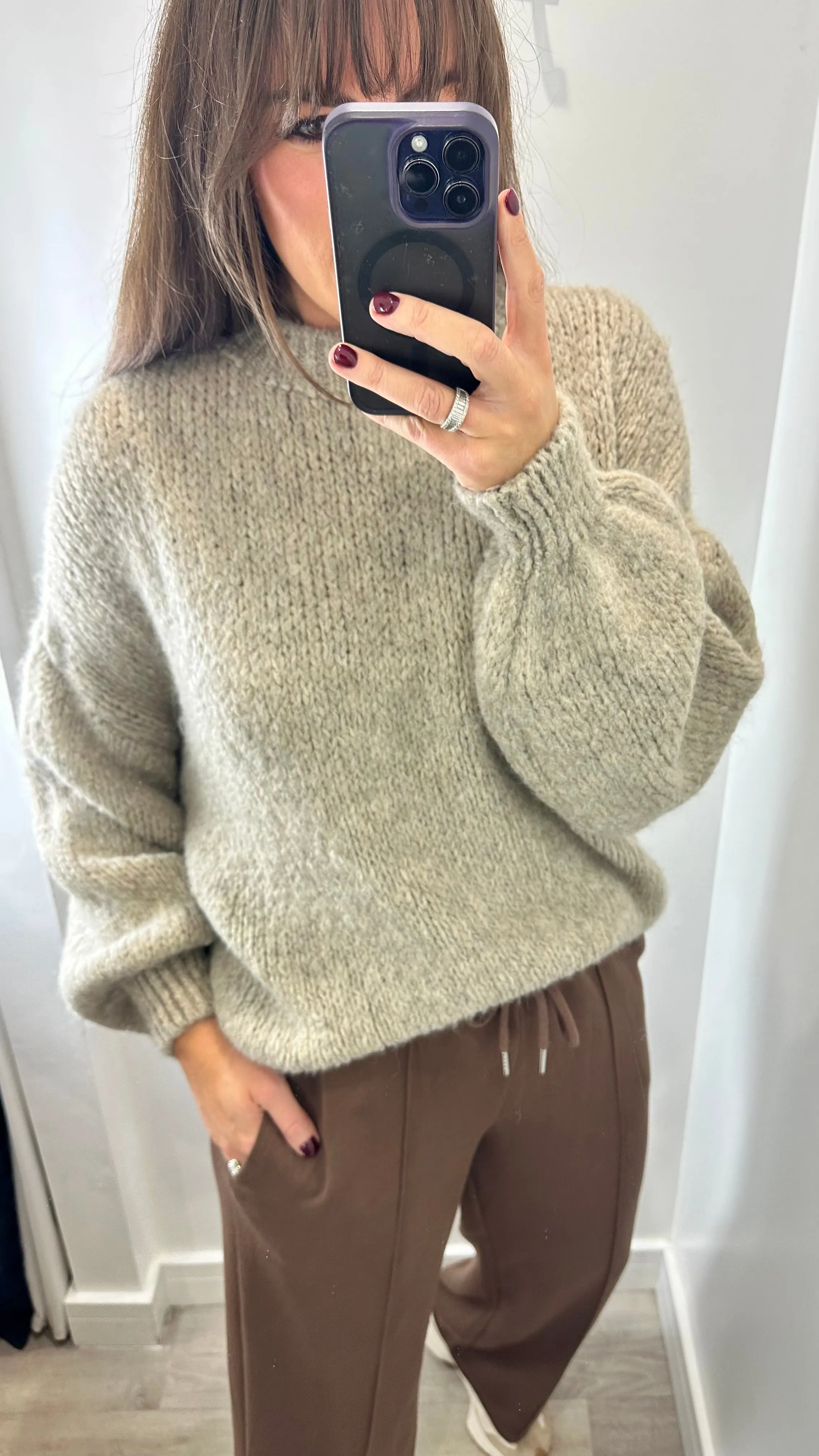 BROWN STRAIGHT LEG TROUSERS