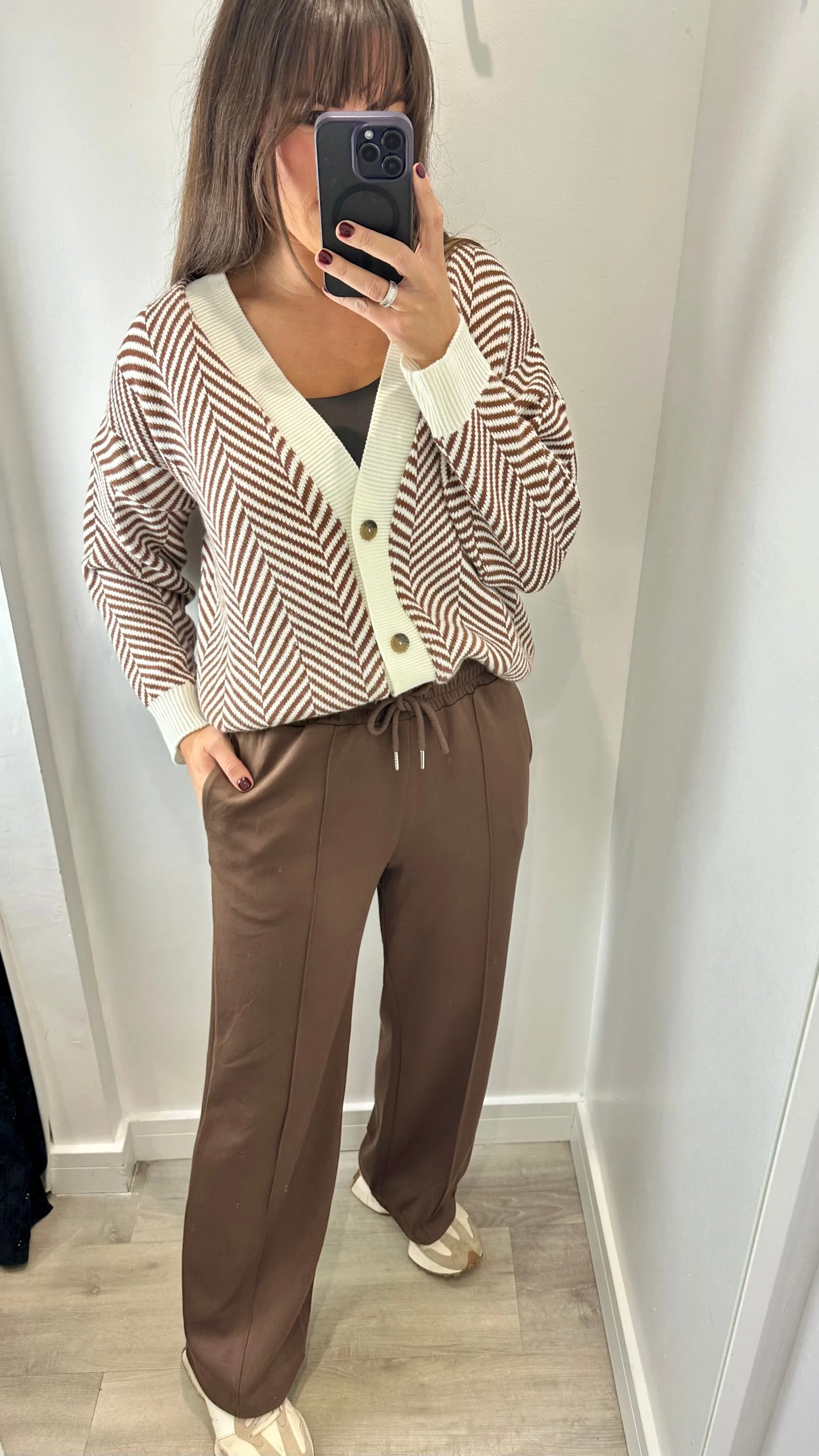 BROWN STRAIGHT LEG TROUSERS