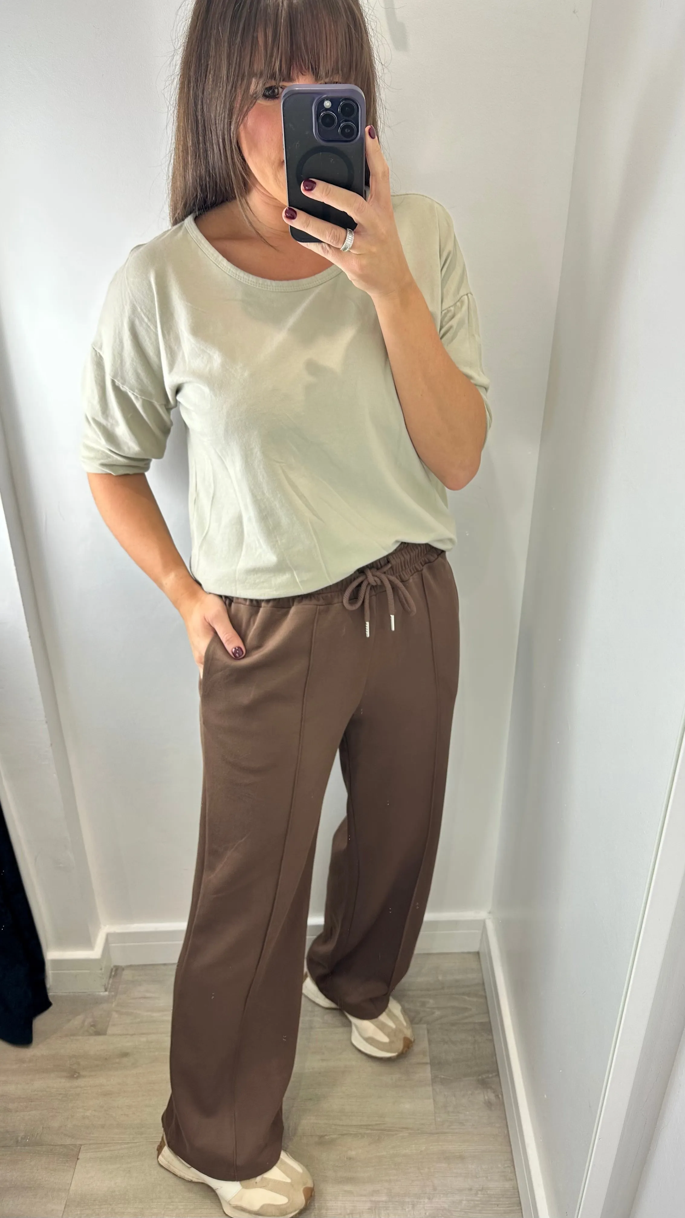 BROWN STRAIGHT LEG TROUSERS