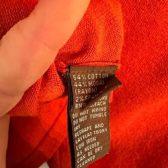Burnt Orange Soft Lightweight J.McLaughlin Sweater