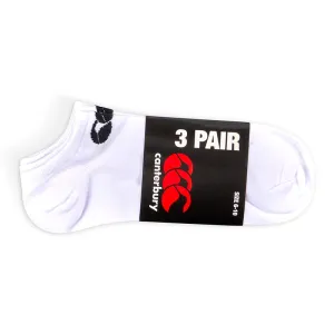 Canterbury Trainer Liner Socks Pk x 3 - White