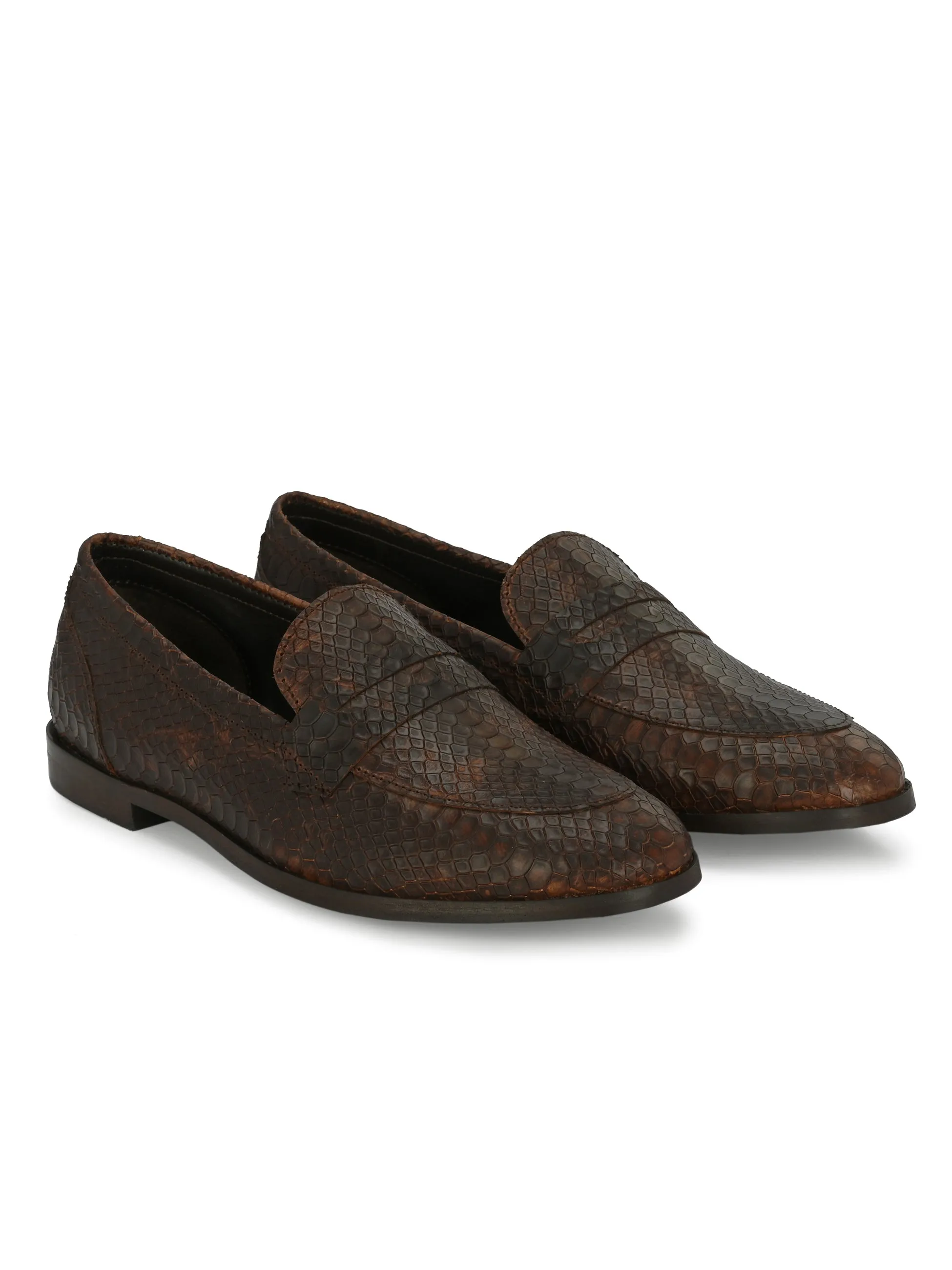 CARLO ROMANO BY WASAN BROWN COLOUR SLIPONS SHOES FOR WOMEN