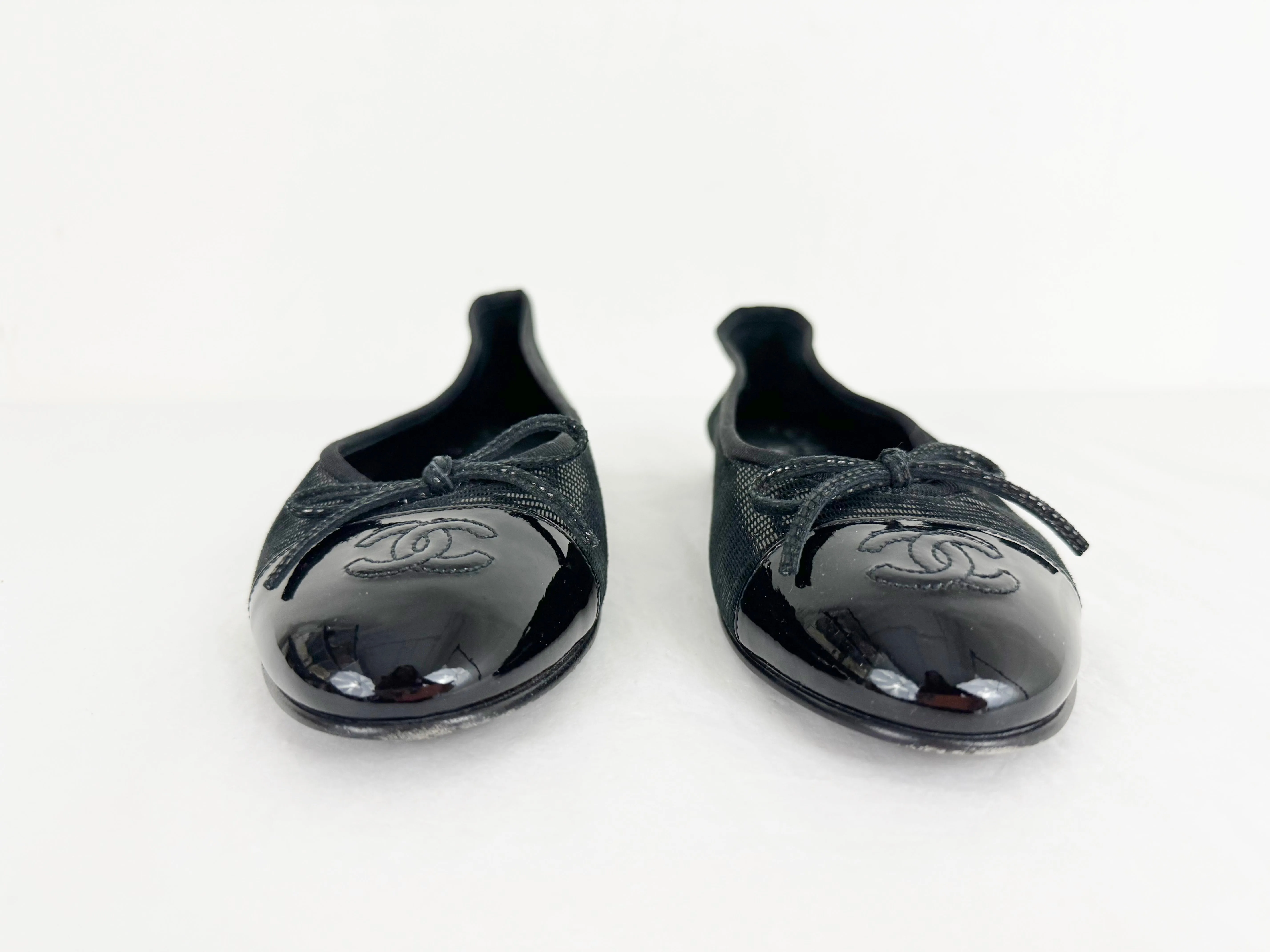 Chanel Black Ballet Flats Size 7