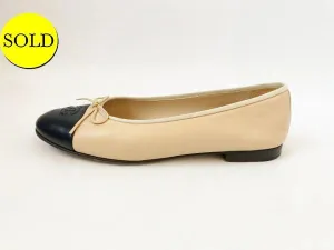 Chanel Cap-Toe Ballet Flats Size 42 It (12 Us)