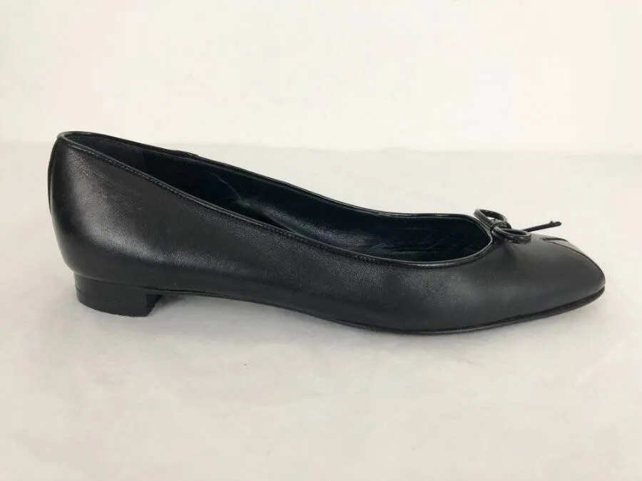 Chanel Leather Ballet Flats Size 38 It (8 Us)