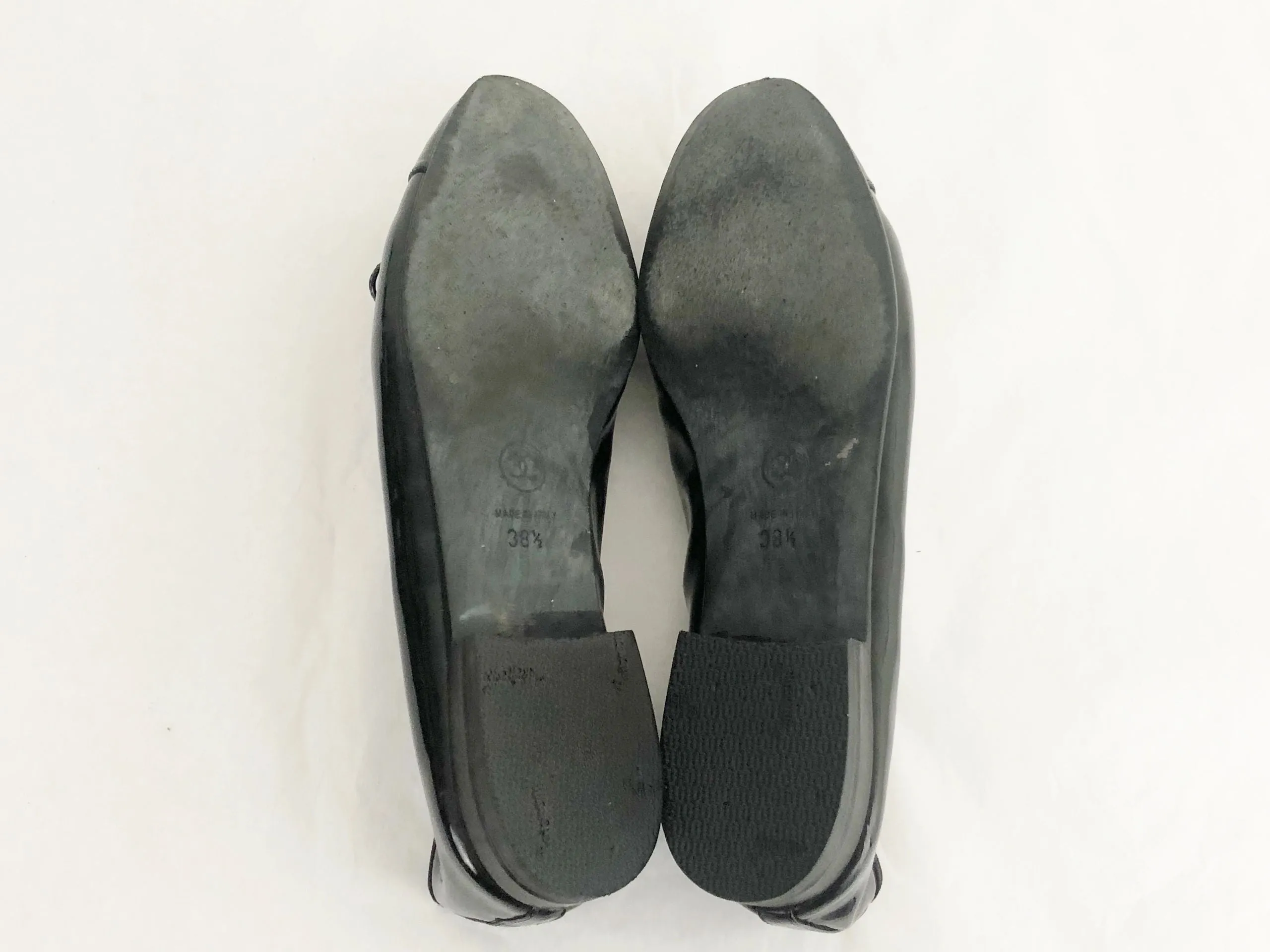 Chanel Patent Leather Ballet Flats Size 38.5 It (8.5 Us)