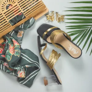 Charlotte Black Block Heels