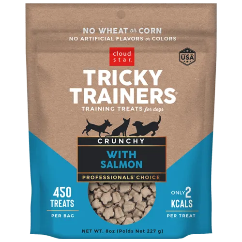 Cloud Star Tricky Trainers Salmon Flavor Crunchy Dog Treats
