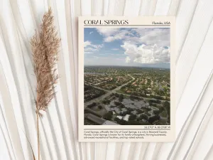 Coral Springs Minimal Wall Art, Florida, USA