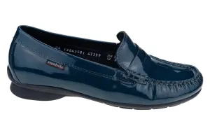 'Crizia' women's ergonimic wide fit (H) moccasin - green patent