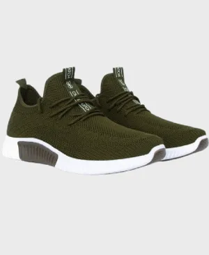 Crosshatch Rideout Trainers Olive