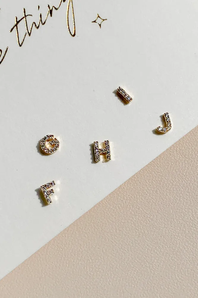 Cubic Initial Ear Studs