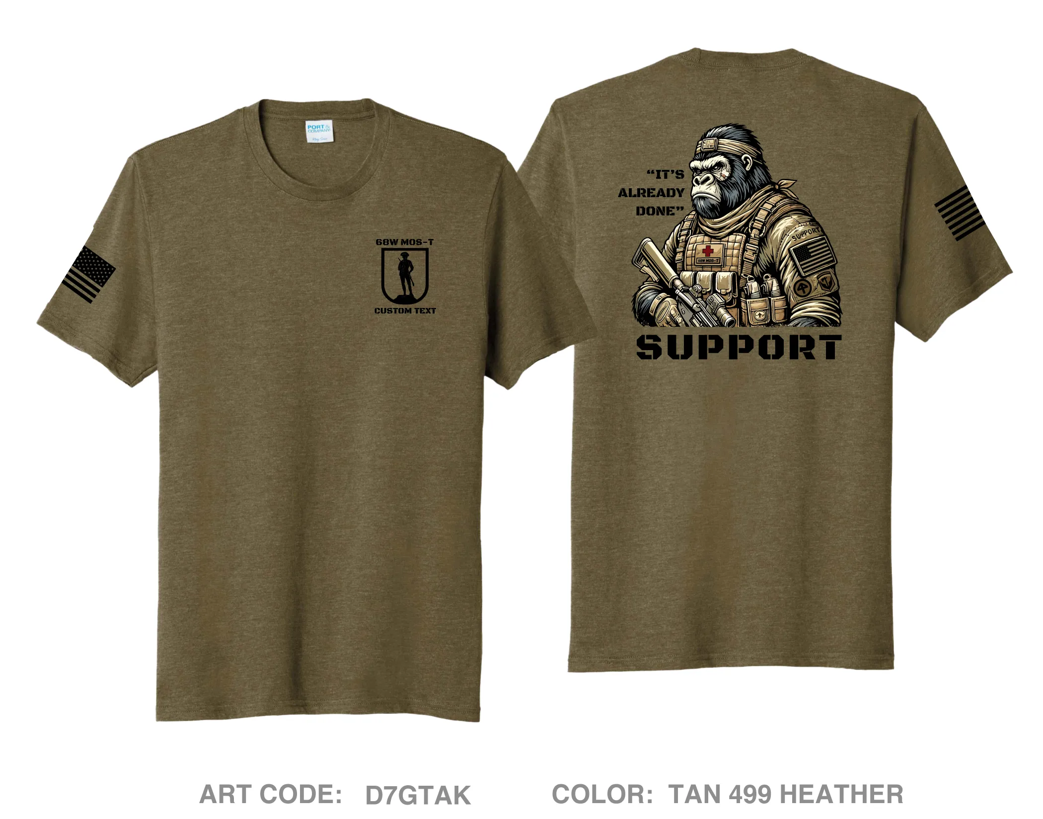 CUSTOM 2 BN 254th RTI NJ ARNG Comfort Unisex Triblend SS Tee - D7GTAK
