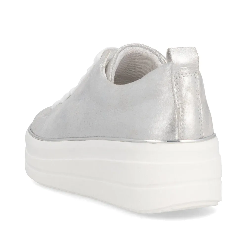 D1C03-81 - Sliver Lace up Trainer - Remonte