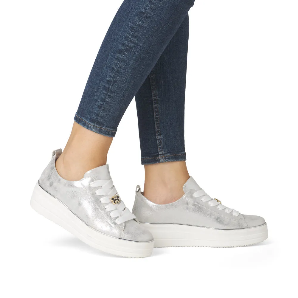 D1C03-81 - Sliver Lace up Trainer - Remonte