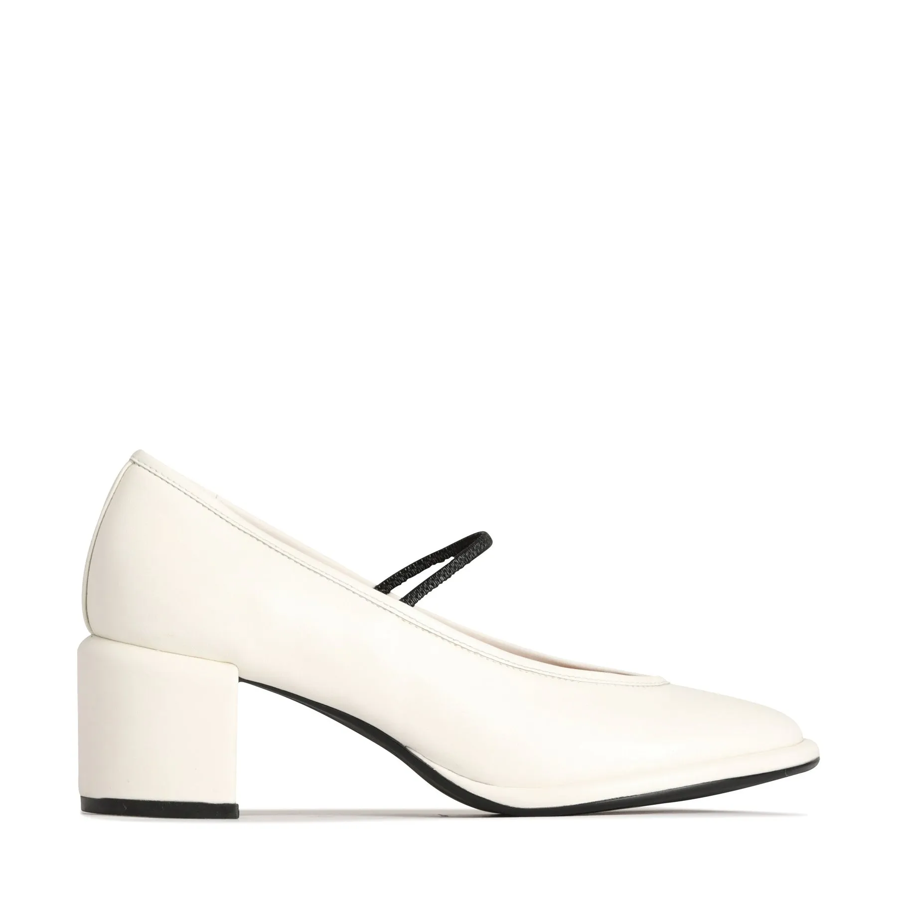 DARCELLA LEATHER BALLERINA HEELS