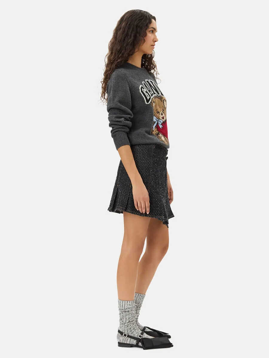 Dark Grey Graphic Bear Jumper